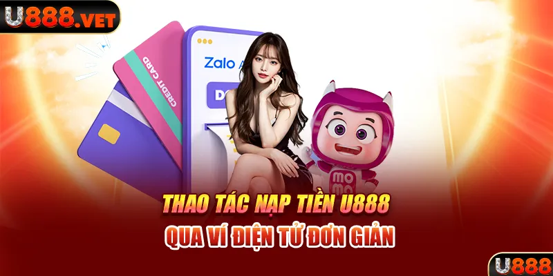 Thao tác nạp tiền U888 qua ví điện tử đơn giản